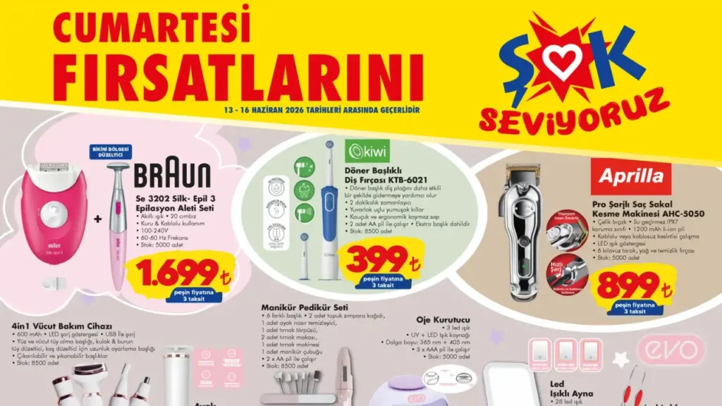 ŞOK market 13 Haziran fırtınasını başlattı… PS5, Macbook ve şarjlı saç sakal makinesi indirime girdi